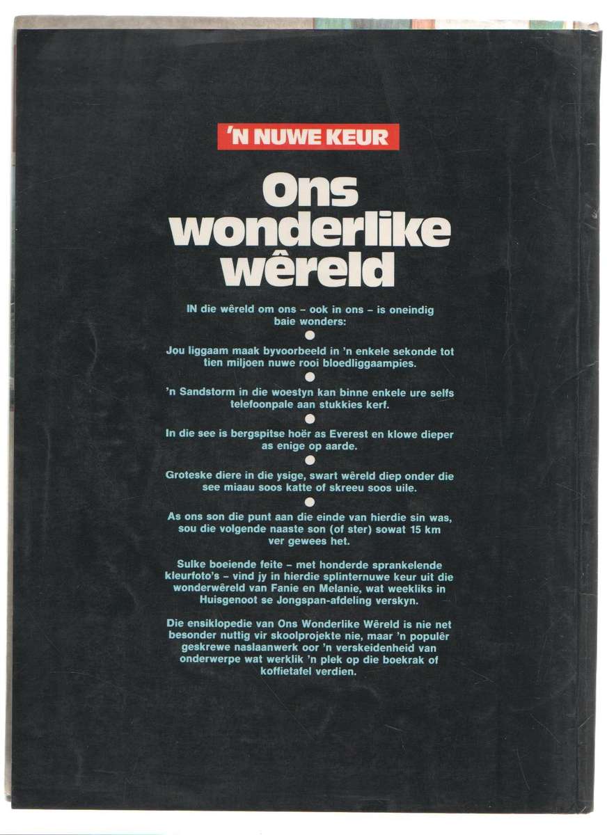 VIER HUISGENOOT ONS WONDERLIKE WERELD TYDSKRIFTE (1990 1992)