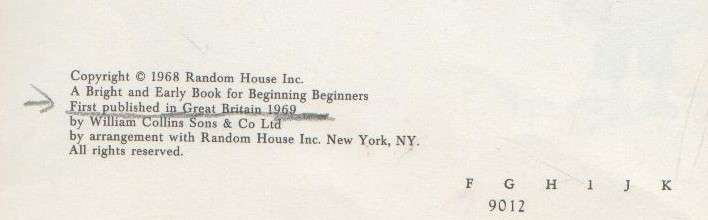 INSIDE OUTSIDE UPSIDE DOWN - STAN AND JAN BERENSTIAN (1 ST PUBLISHED 1969)