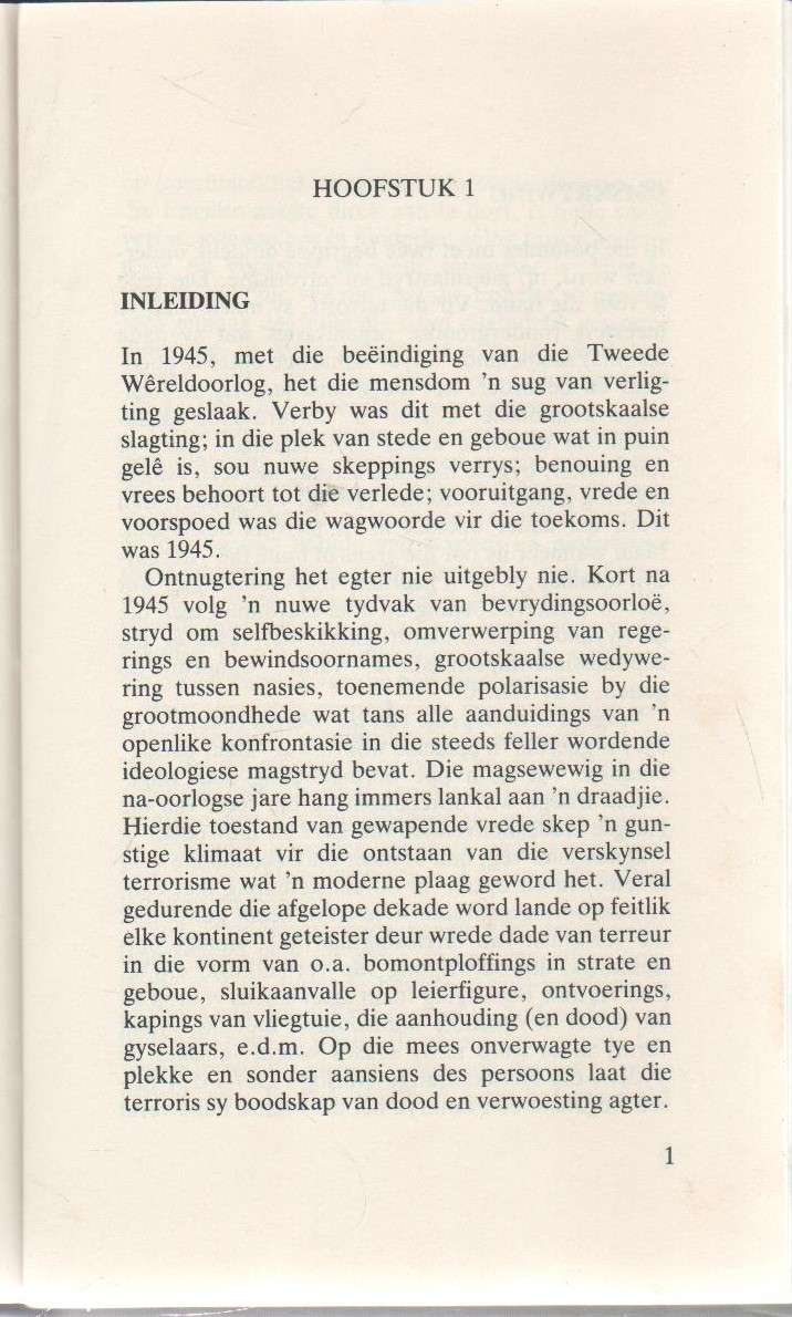 TERRORISME - HERMAN VENTER (1 STE UITGAWE 1981)