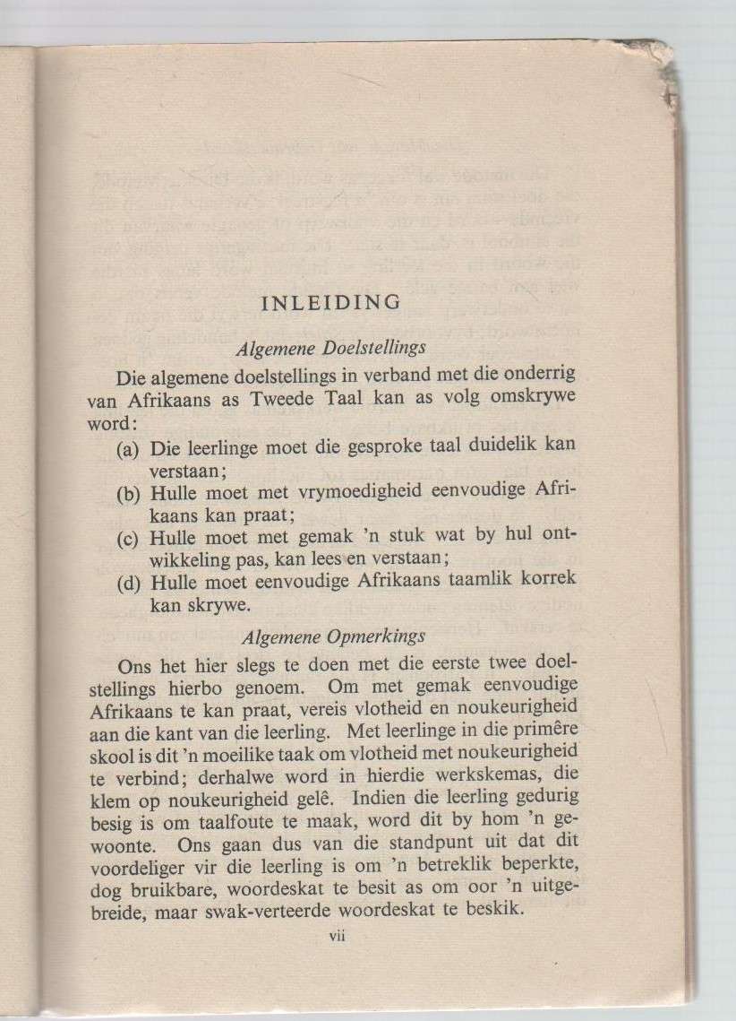 LONGMANS SE MONDELINGE LESSE IN AFRIKAANS AS TWEEDE TAAL - H S BOWDEN (1 STE UITGAWE 1956)