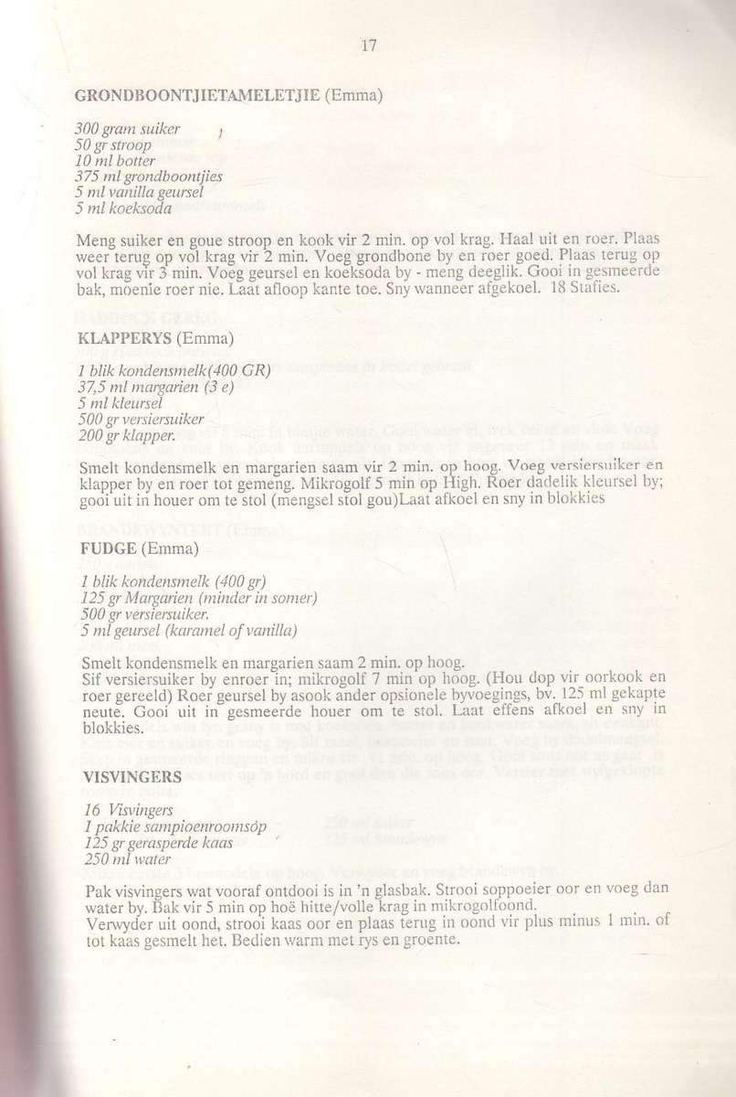 KITS RESEPTE - SUID-HEUWELS  LAERSKOOL JOHANNESBURG SUID (1990)