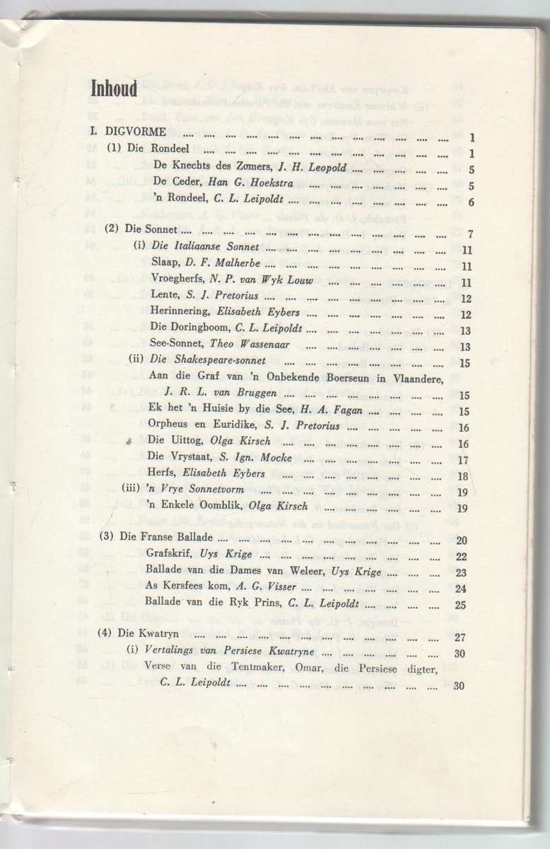 DIGTERS EN DIGSOORTE - AFRIKAANSE PERS-BOEKHANDEL JOHANNESBURG 1973