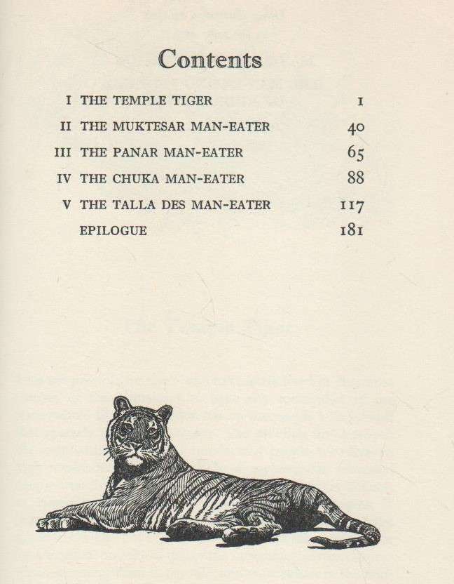 THE TEMPLE TIGER AND MORE MAN-EATERS OF KUMAON - JIM CORBETT (REPRINT 1965)