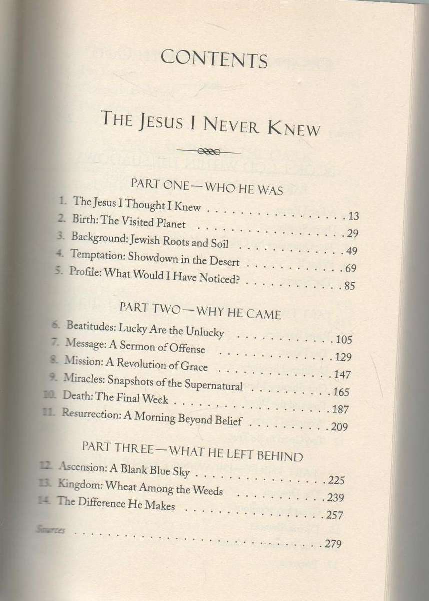 THE JESUS I NEVER KNEW - PHILIP YANCEY (1992)