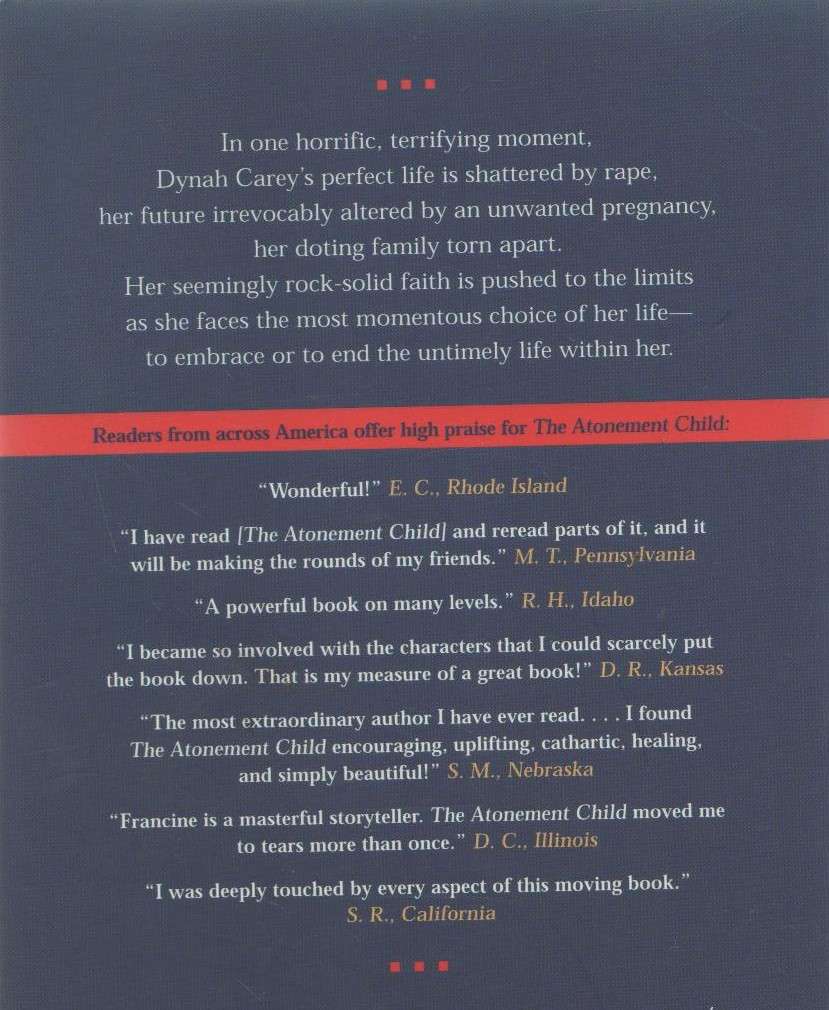THE ATONEMENT CHILD - FRANCINE RIVERS (1 ST EDITION 1999)