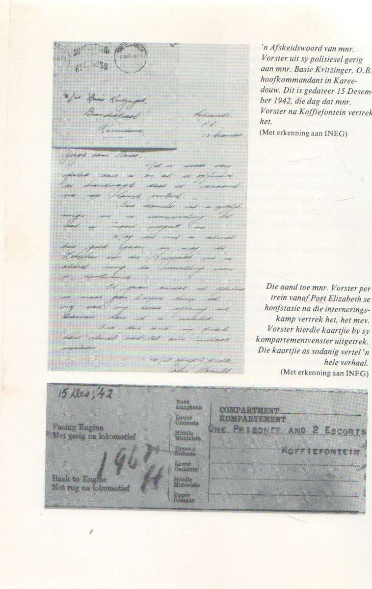 JOHN VORSTER- OB GENERAAL EN AFRIKANERVEGTER - H O TERBLANCHE (1 STE UITGAWE 1983)