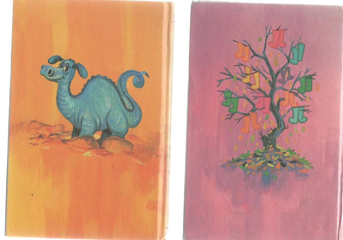 TWO ENID BLYTON BOOKS: THE GOBLIN AND THE DRAGON & DAME ROUNDY'S STOCKINGS