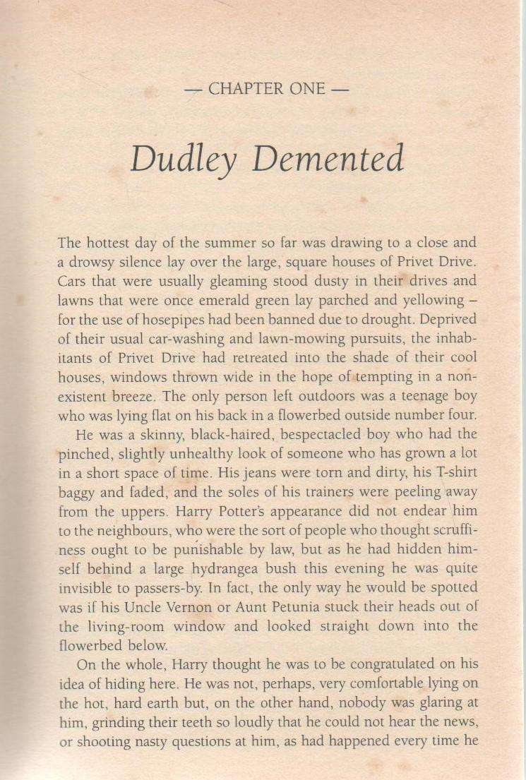 HARRY POTTER AND THE ORDER OF THE PHOENIX - J K ROWLING (1 ST PUBLISHED 2003)