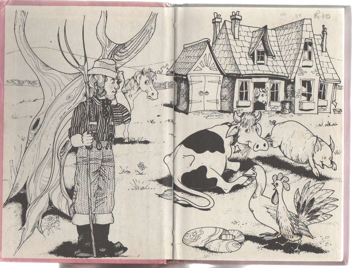 TWO ENID BLYTON BOOKS: THE GOBLIN AND THE DRAGON & DAME ROUNDY'S STOCKINGS