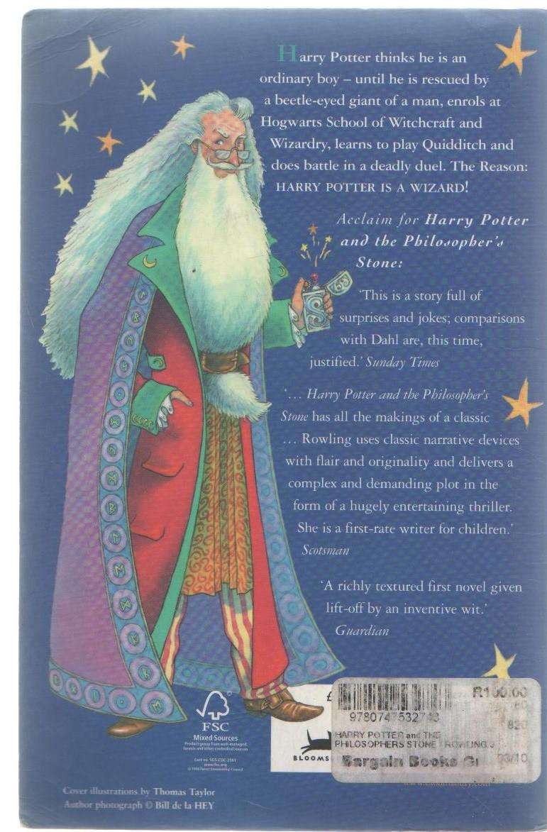 HARRY POTTER AND THE PHILOSOPHER'S STONE - J K ROWLING (1997)