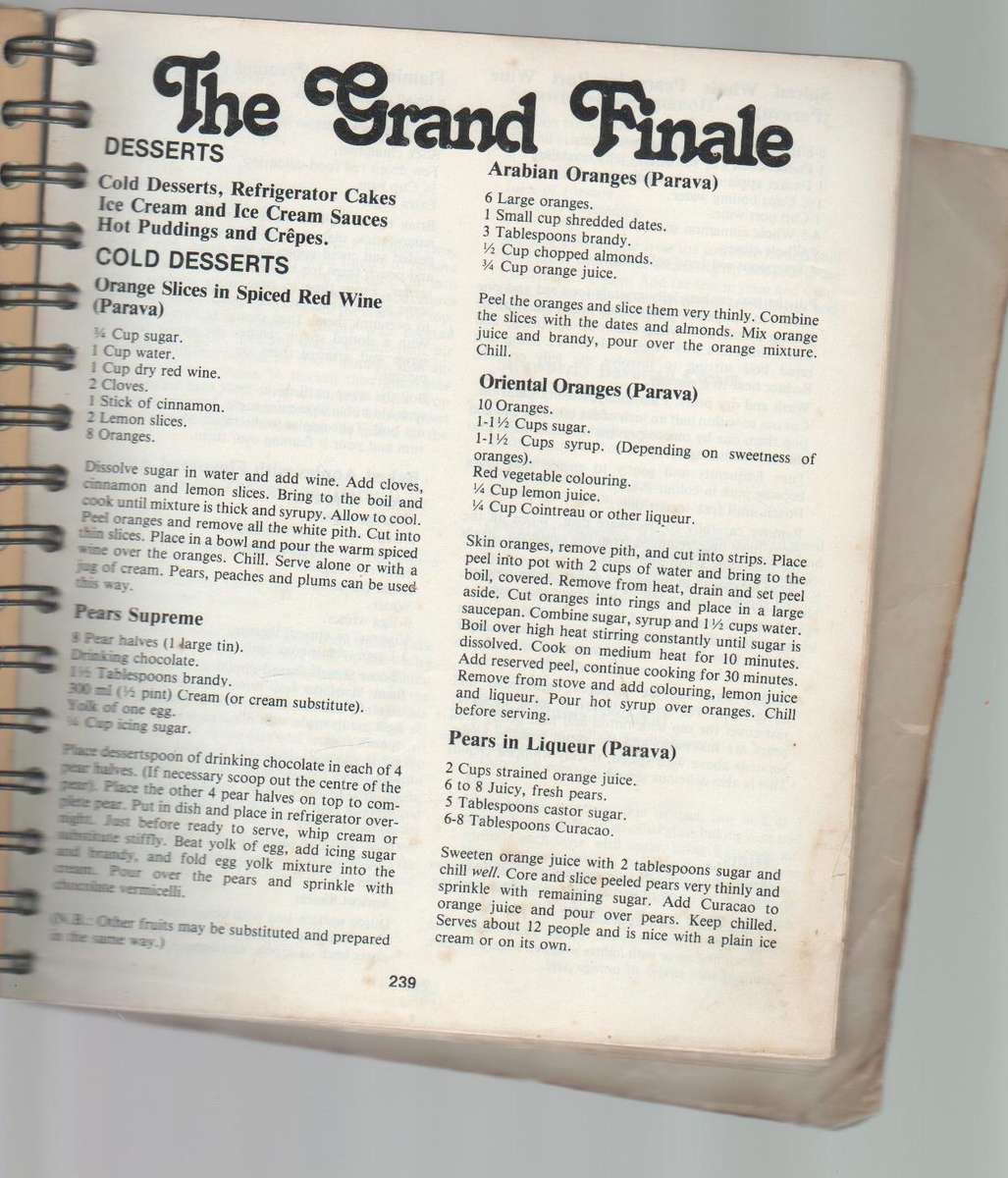ARCADIA RECIPE BOOK - S A JEWISH CHILDREN'S HOME (OLD)