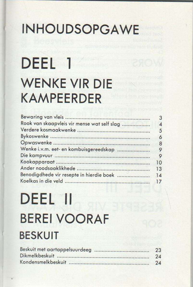 KOS VIR DIE KAMPEERDER - ERINA BEZUIDENHOUT (1 STE UITGAWE 1973)