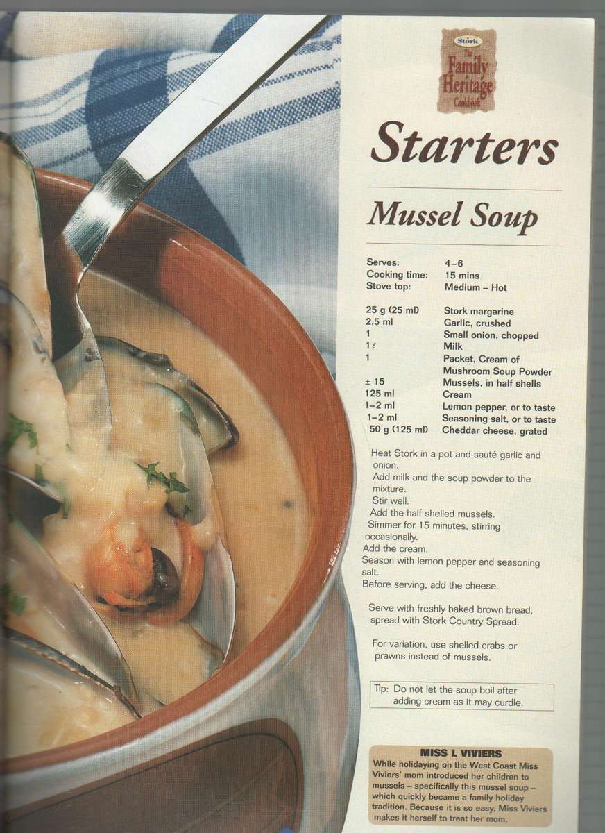 STORK THE FAMILY HERITAGE COOKBOOK