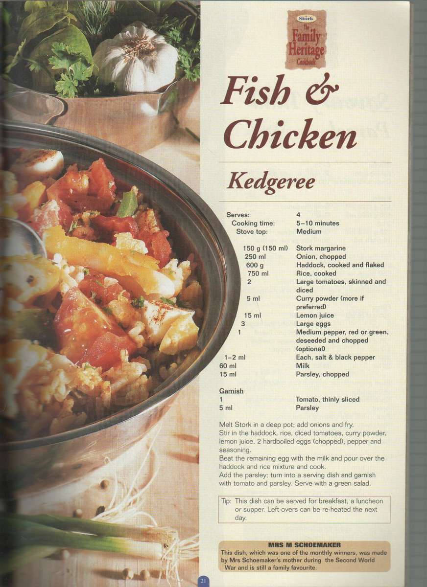 STORK THE FAMILY HERITAGE COOKBOOK