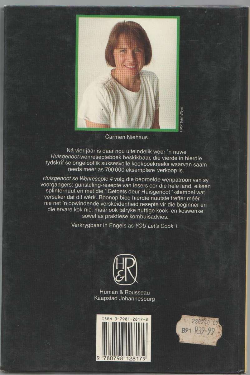 HUISGENOOT WENRESEPTE 4 - CARMEN NIEHAUS (1 STE UITGAWE 1991)