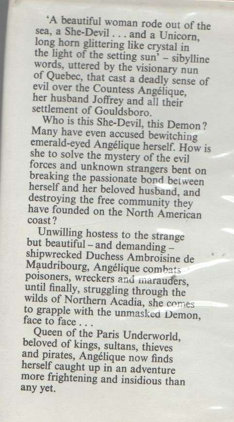 ANGELIQUE AND THE DEMON - SERGEANNE GOLON (1973)