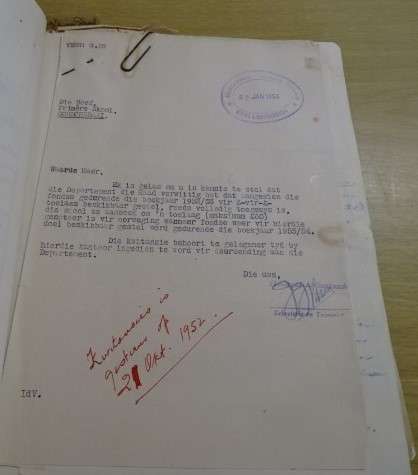 GESKIEDENIS VAN SKOLE, LAERSKOOL GORDONSBAAI (DOKUMENTASIE 1950'S)