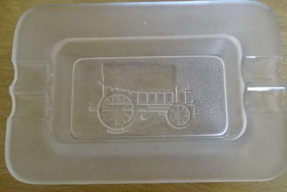 Voortrekker Eeufees 1838 - 1938 Glass Ashtray (17 cm x 11.5 cm x 3 cm)