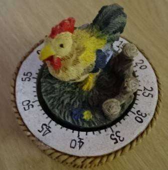 VINTAGE ROOSTER-SHAPED KITCHEN TIMER