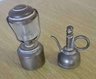 VINTAGE BRASS MINER'S SAFETY LAMP & OIL LAMP SOLID BRASS (BRASS TEMPTATIONS HANDCRAFTED)