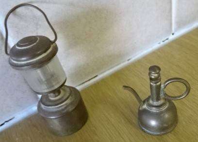 VINTAGE BRASS MINER'S SAFETY LAMP & OIL LAMP SOLID BRASS (BRASS TEMPTATIONS HANDCRAFTED)