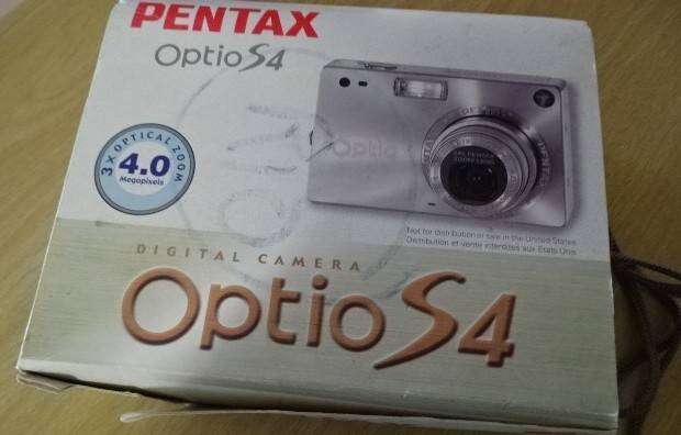SILVER PENTAX OPTIO S4 DIGITAL CAMERA IN ORIGINAL BOX