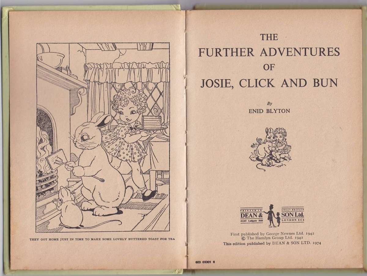 THE FURTHER ADVENTURES OF JOSIE, CLICK AND BUN - ENID BLYTON (1974)