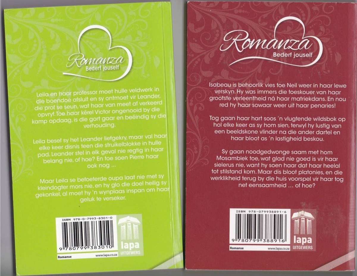 ROMANZA  DRIE BOEKE, VERSKEIE SKRYWERS: ELSA DROTSKY, FELICIA SNYMAN & JACOLET VAN DEN BERG