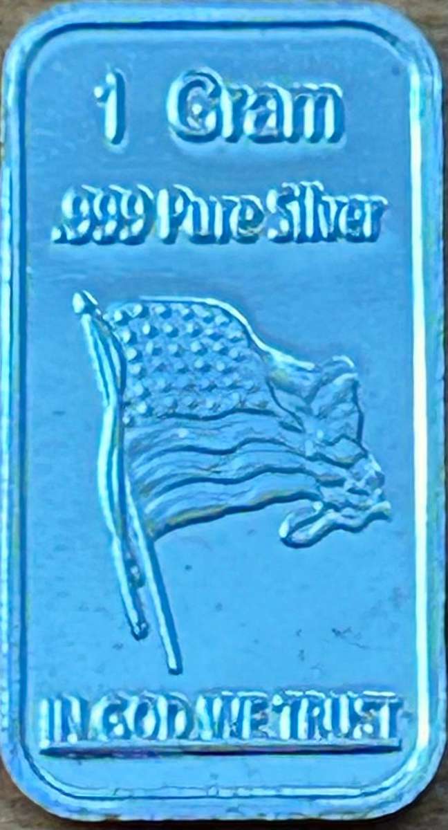 American 1 gram silver bar