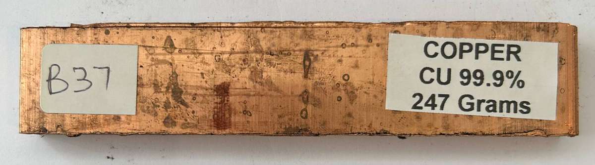 COPPER BAR 247 Grams (Cu 99.9%)