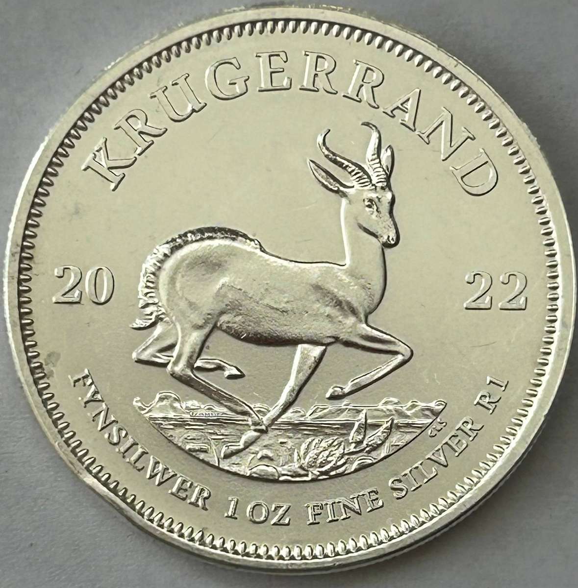 SILVER KRUGERRAND 1 OUNCE 2022 IN A CAPSULE