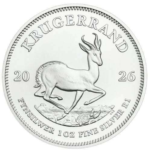 SILVER KRUGERRAND 1 OUNCE 2026 IN A CAPSULE