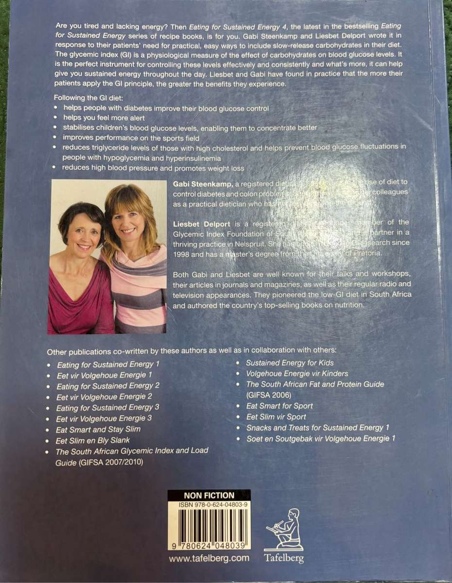 3 Books Eating for Sustained Energy 1, 2 &4 Low GI Low Fat