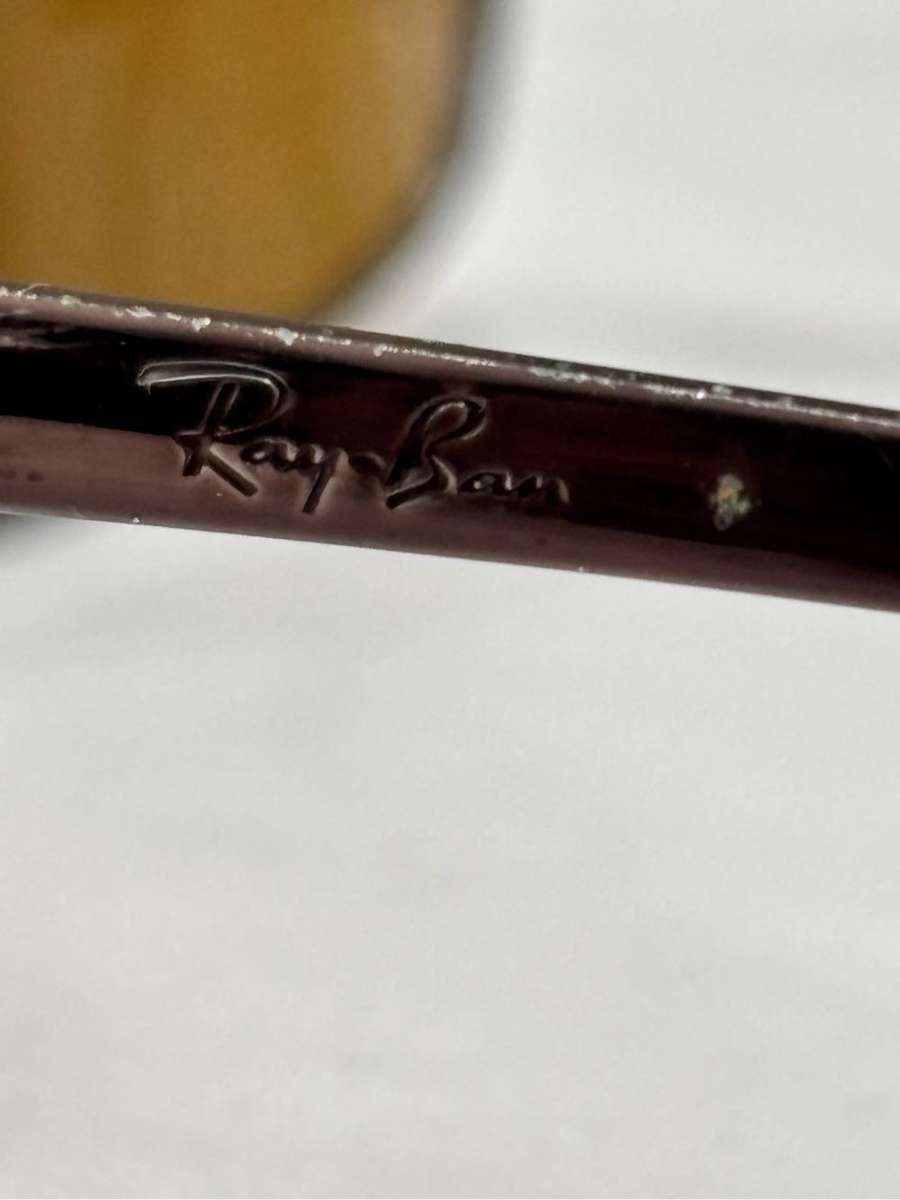 Ray-Ban RB 3175 Brown Sunglasses made in Italy paint mark on frame