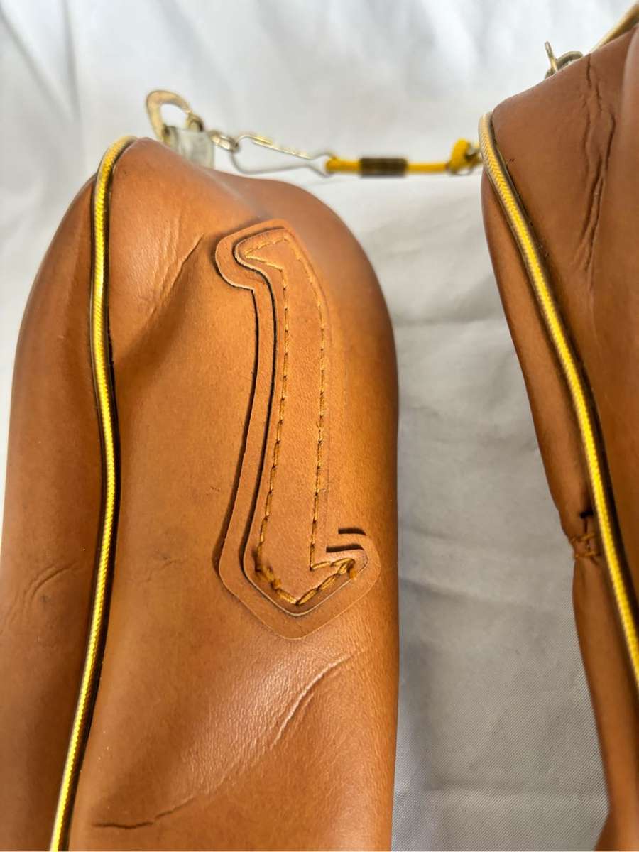 Two Titliest Brown Leather Golf Headcovers golf accessories