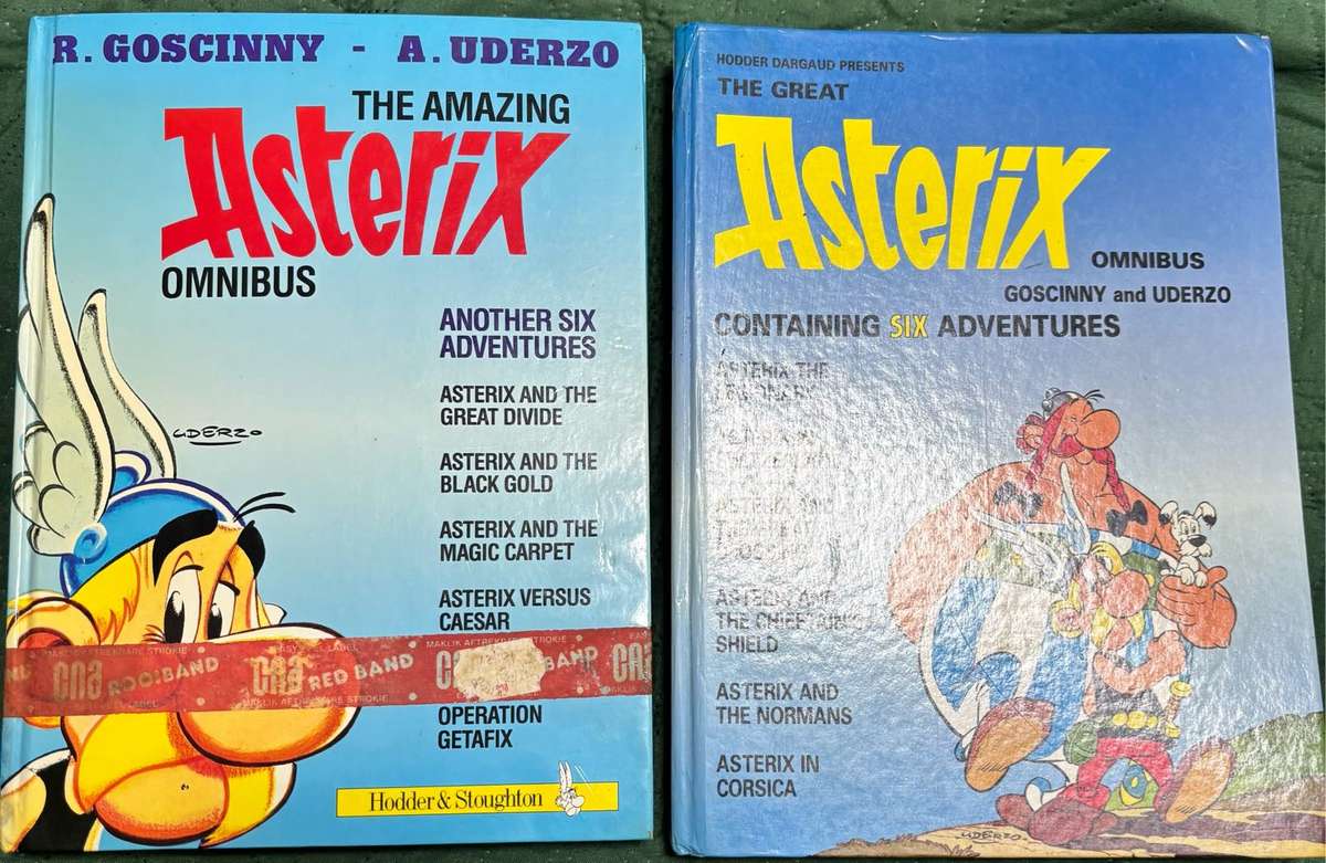 Asterix Two Hardcover Omnibus Comic Books Vintage Rare