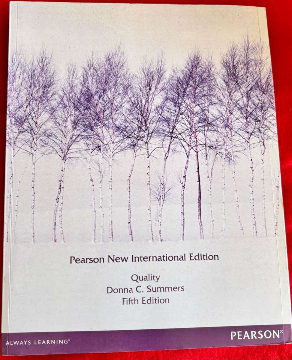 Quality Pearson New International Edition 5th Edition Donna C Summers