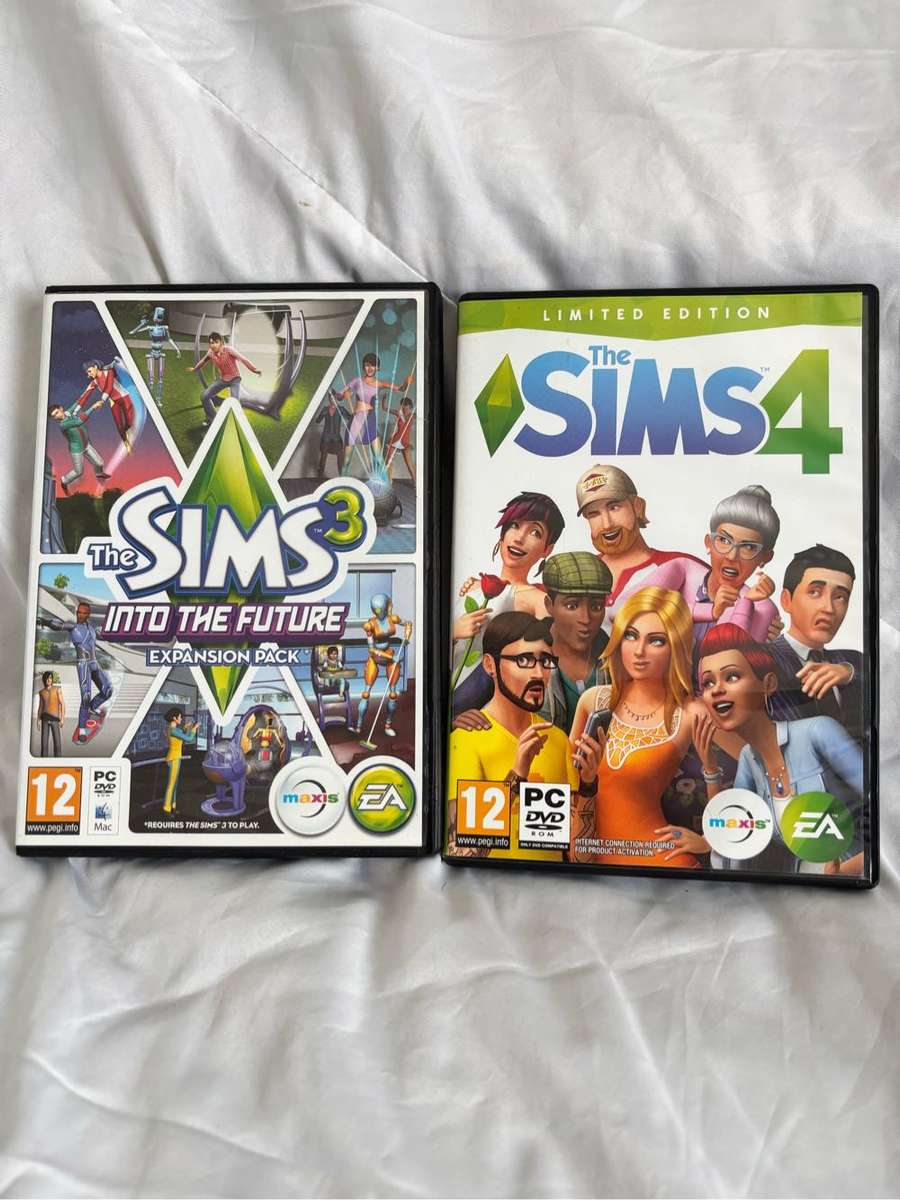 Sims 4 Limited 2 Discs Edition and Sims 3 Into the Future Expansion Pack