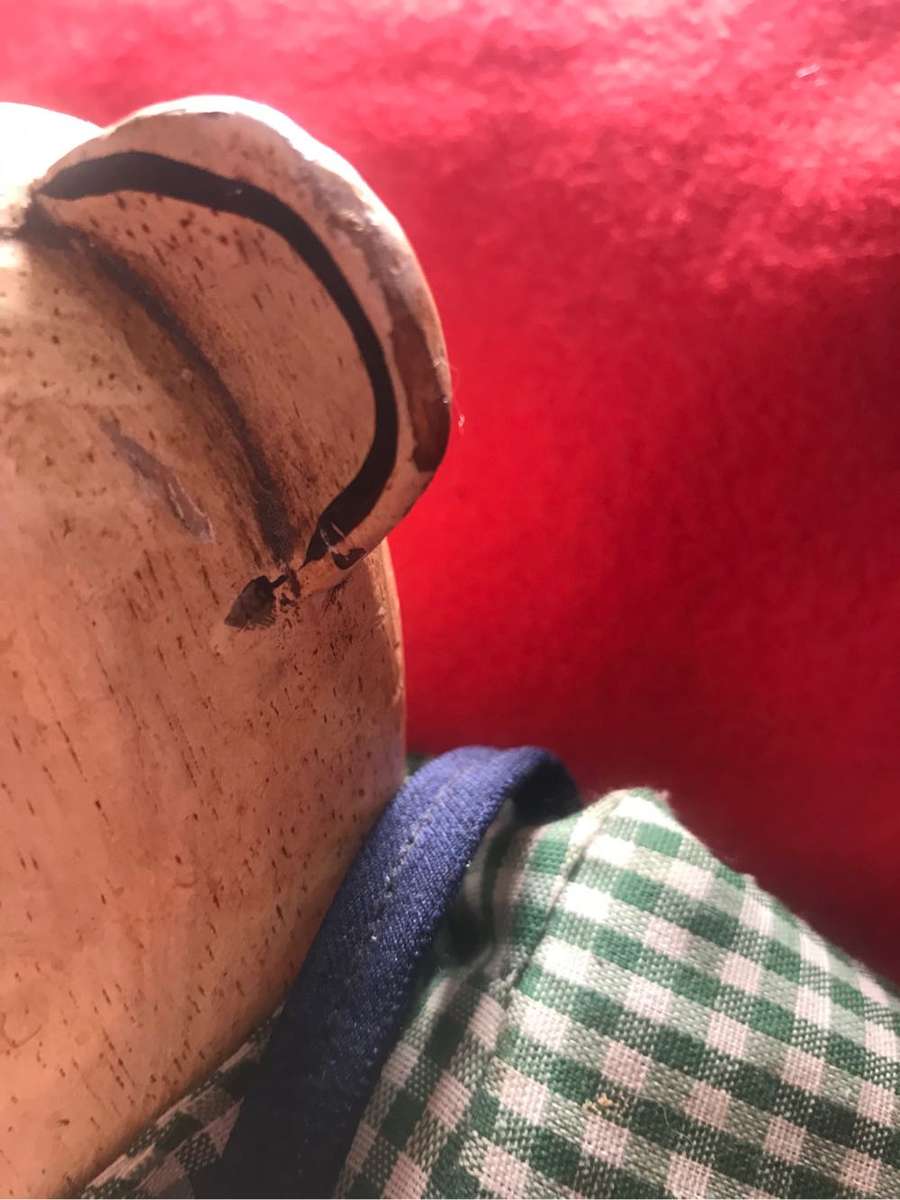 Vintage Wooden Bears with Movable Arms & Legs Dressed