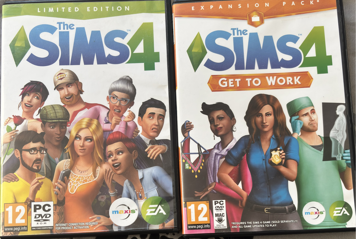 Sims 4 PC DVD Limited Edition 3 discs & Expansion Pack Get to work