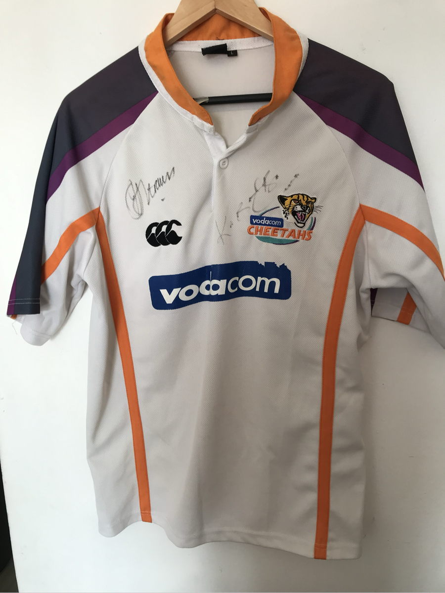 Signed Cheetas Rugby Canterbury Shirt size Large