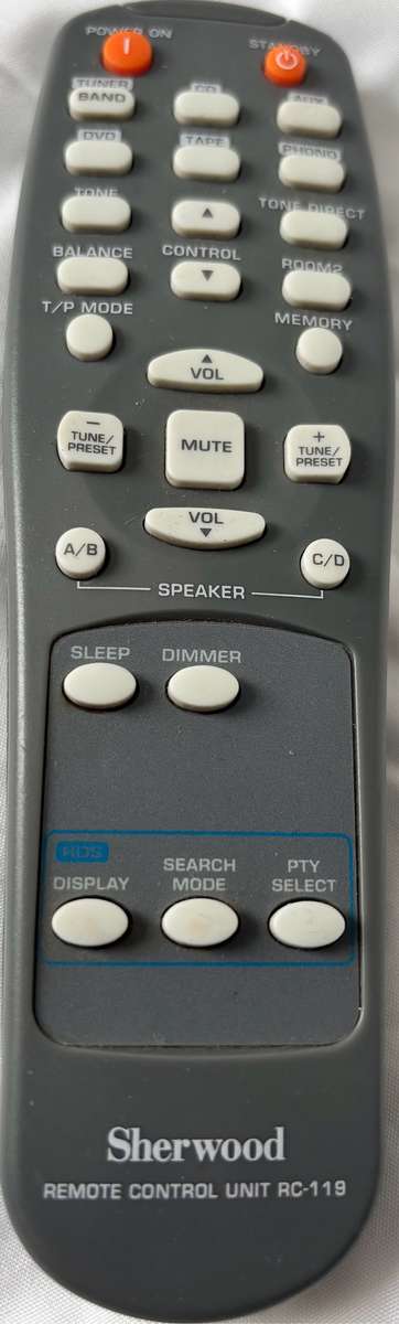 Sherwood Remote Control RC-119 RX-5502 AM/FM 4 Cannel Receiver