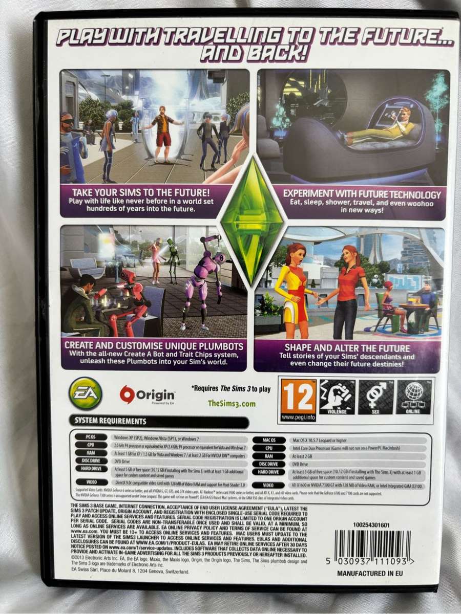 Sims 4 Limited 2 Discs Edition and Sims 3 Into the Future Expansion Pack