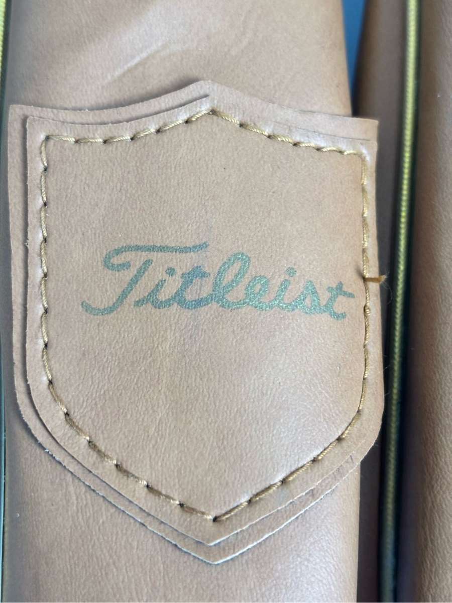 Two Titliest Brown Leather Golf Headcovers golf accessories