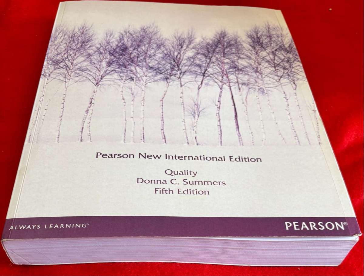 Quality Pearson New International Edition 5th Edition Donna C Summers