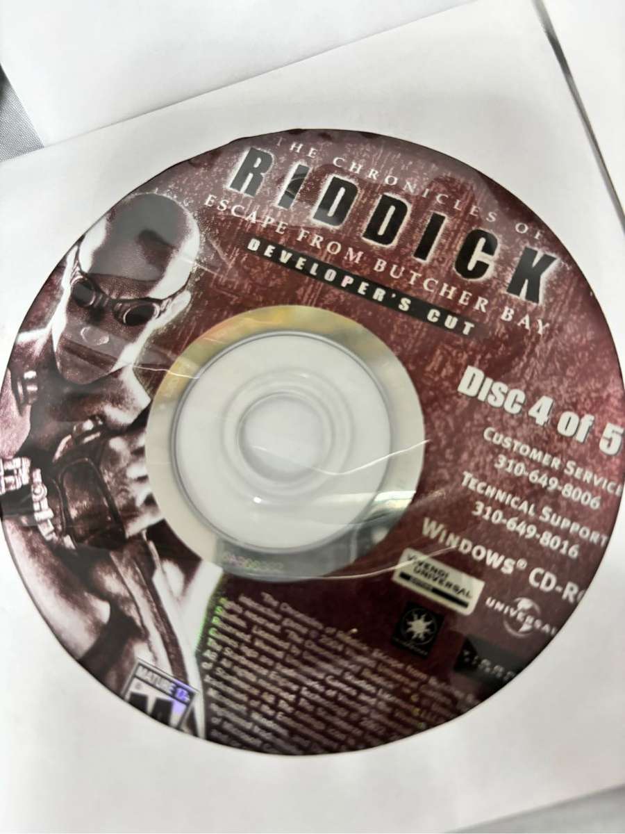 OC CD ROM The Chronicles of Riddick Escape from Butcher Bay 5 Discs  Developers Cut