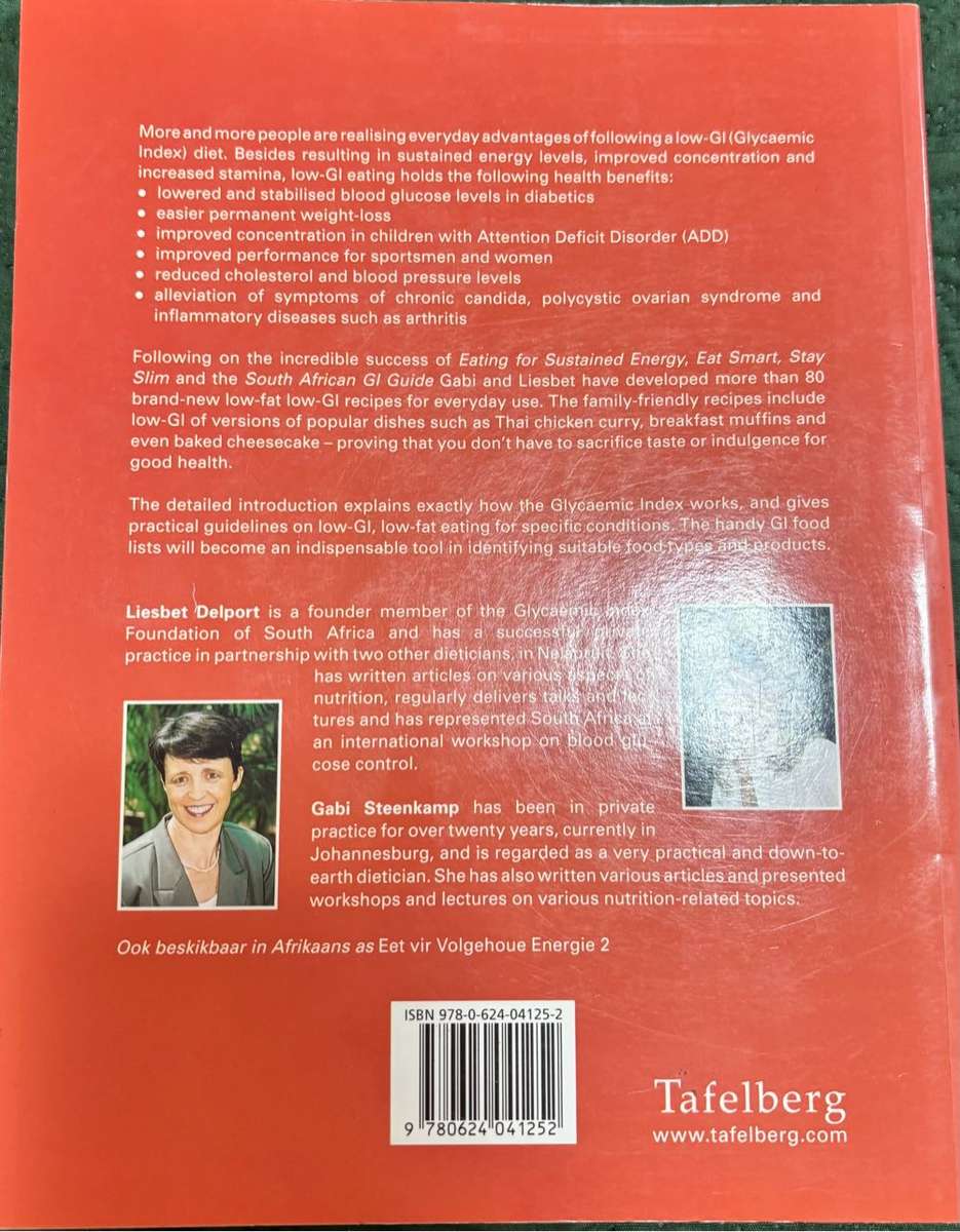 3 Books Eating for Sustained Energy 1, 2 &4 Low GI Low Fat