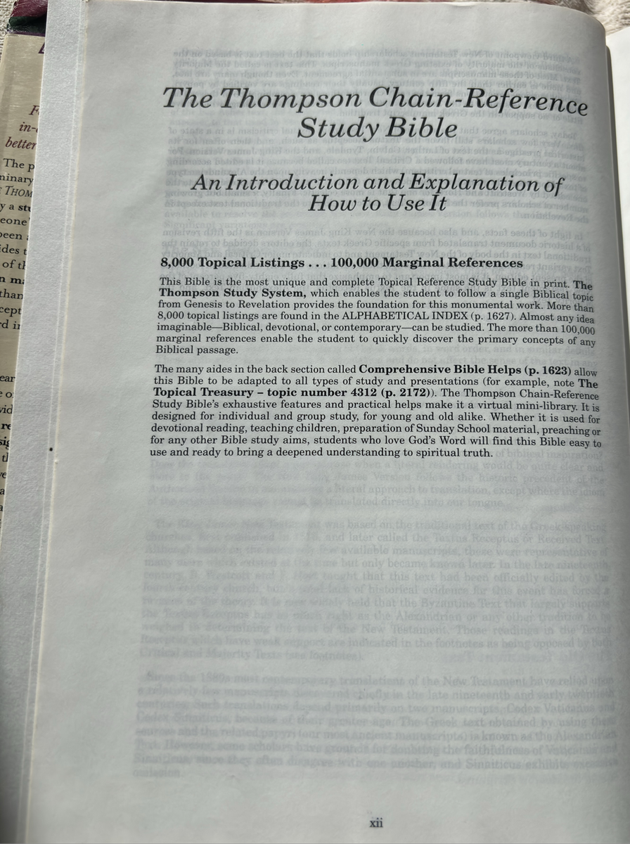 Study Bible Thompson Chain Reference NKJV