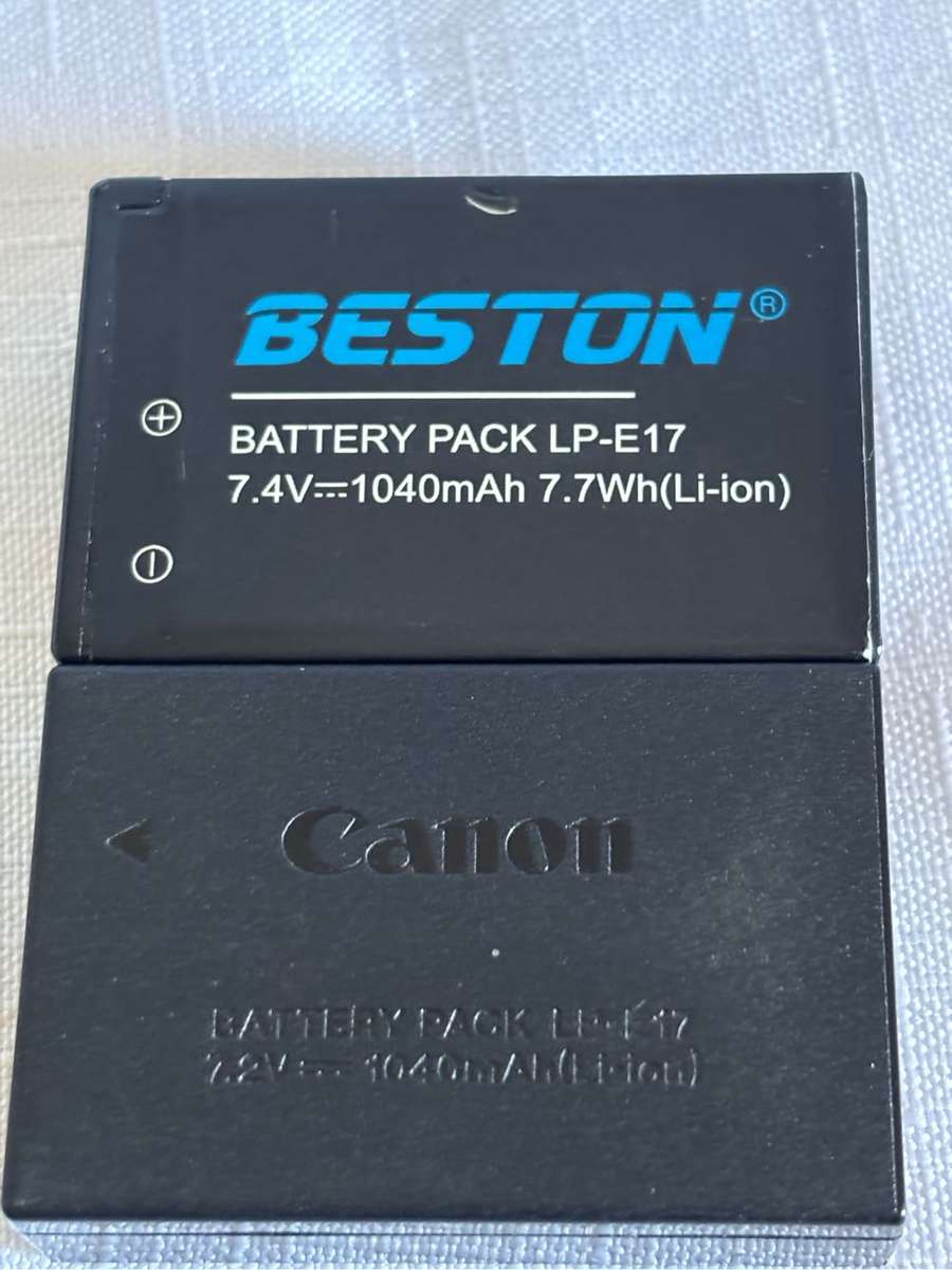 Canon LP E17 Lithium Ion batteries Two available