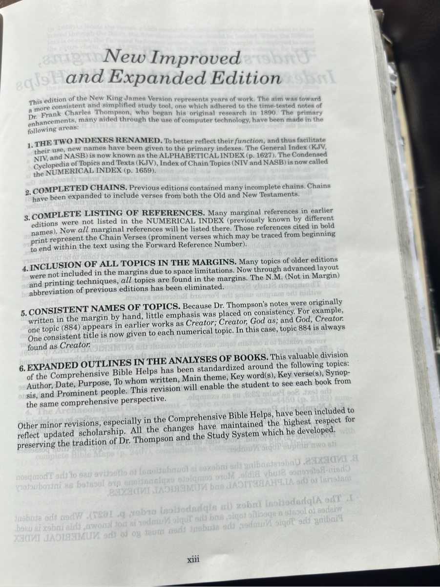 Study Bible Thompson Chain Reference NKJV